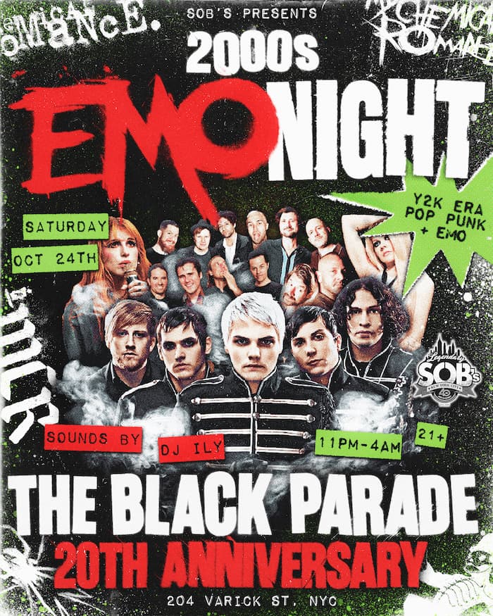 SOB's presents: 2000's Emo Night: The Black Parade 20th Anniversary