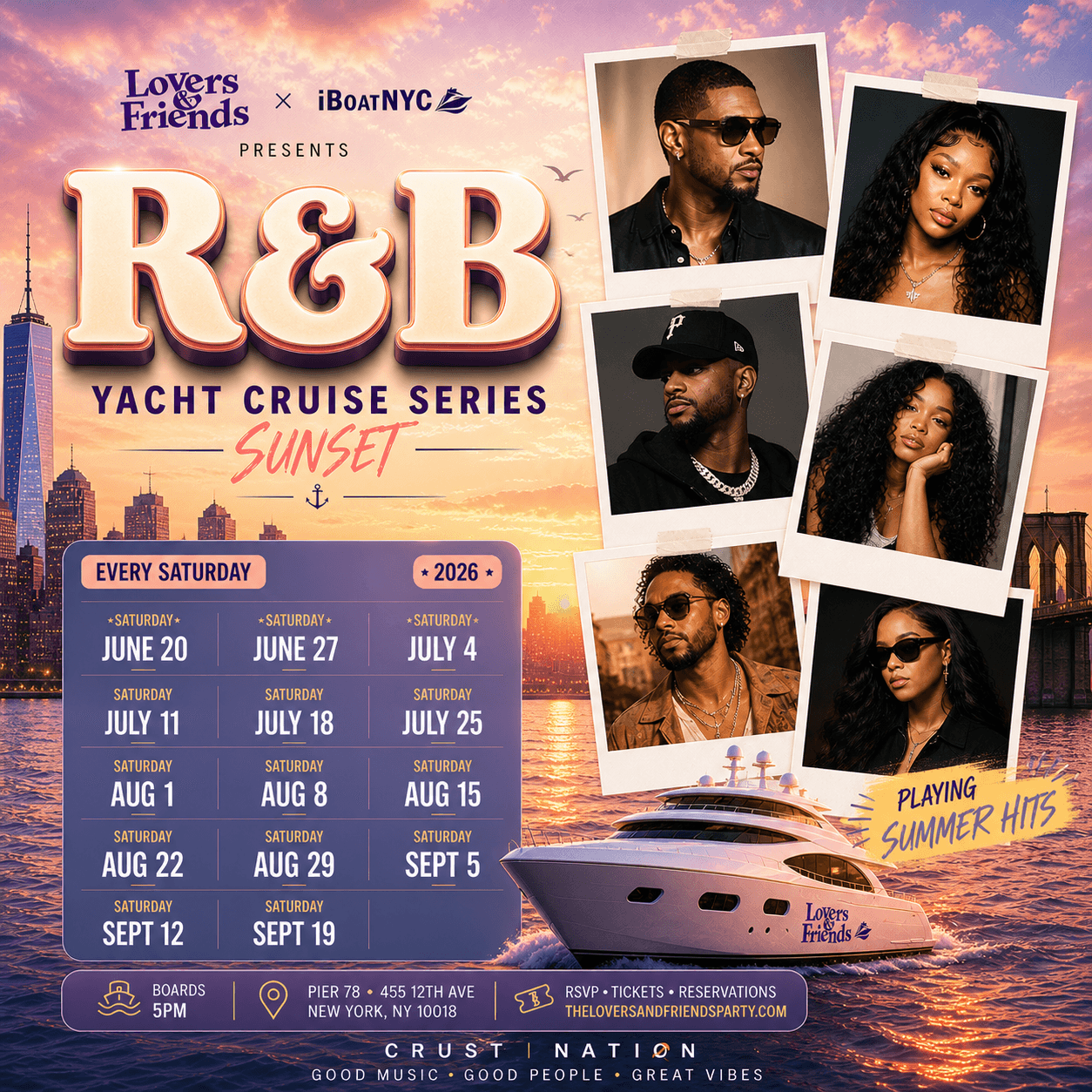 R&B on the River - Sunset Boat Party Yacht Cruise