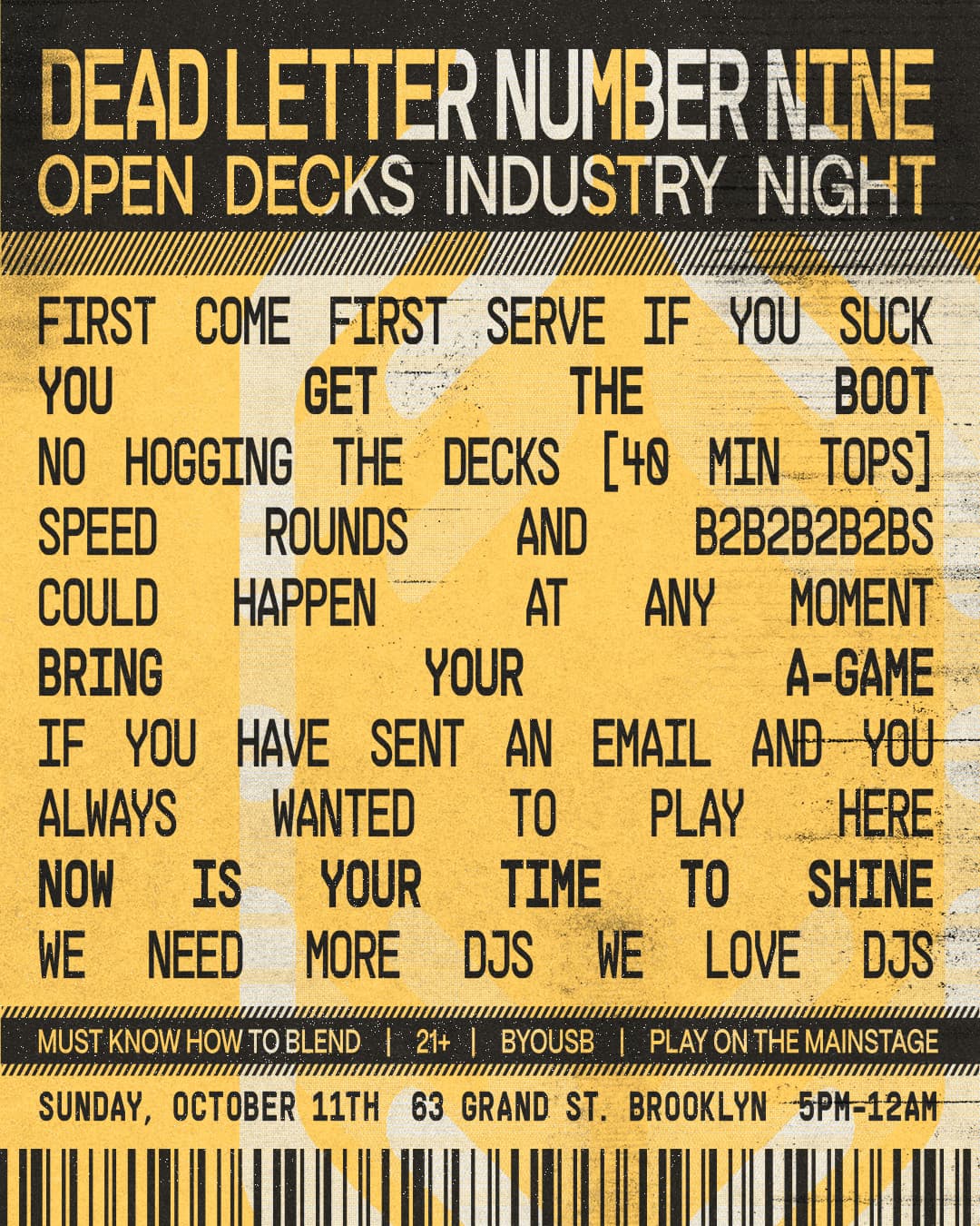 Open Decks + Industry Night