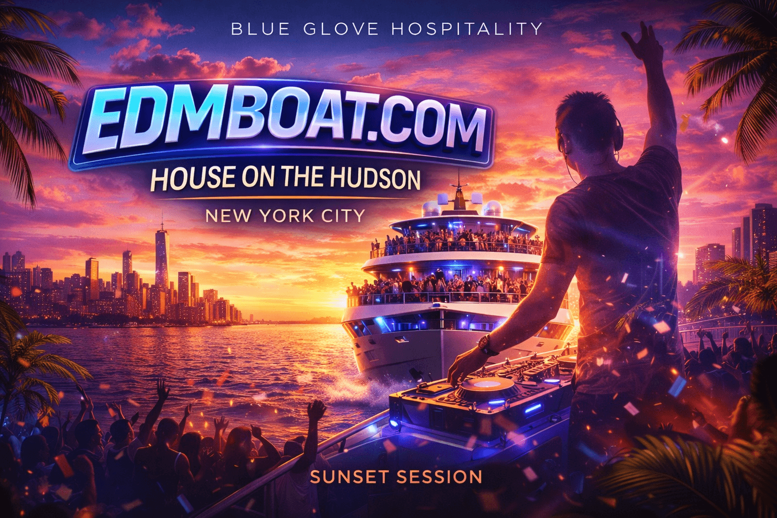 EDMBoat.com - #1 EDM HOUSE SUNSET BOAT 2026