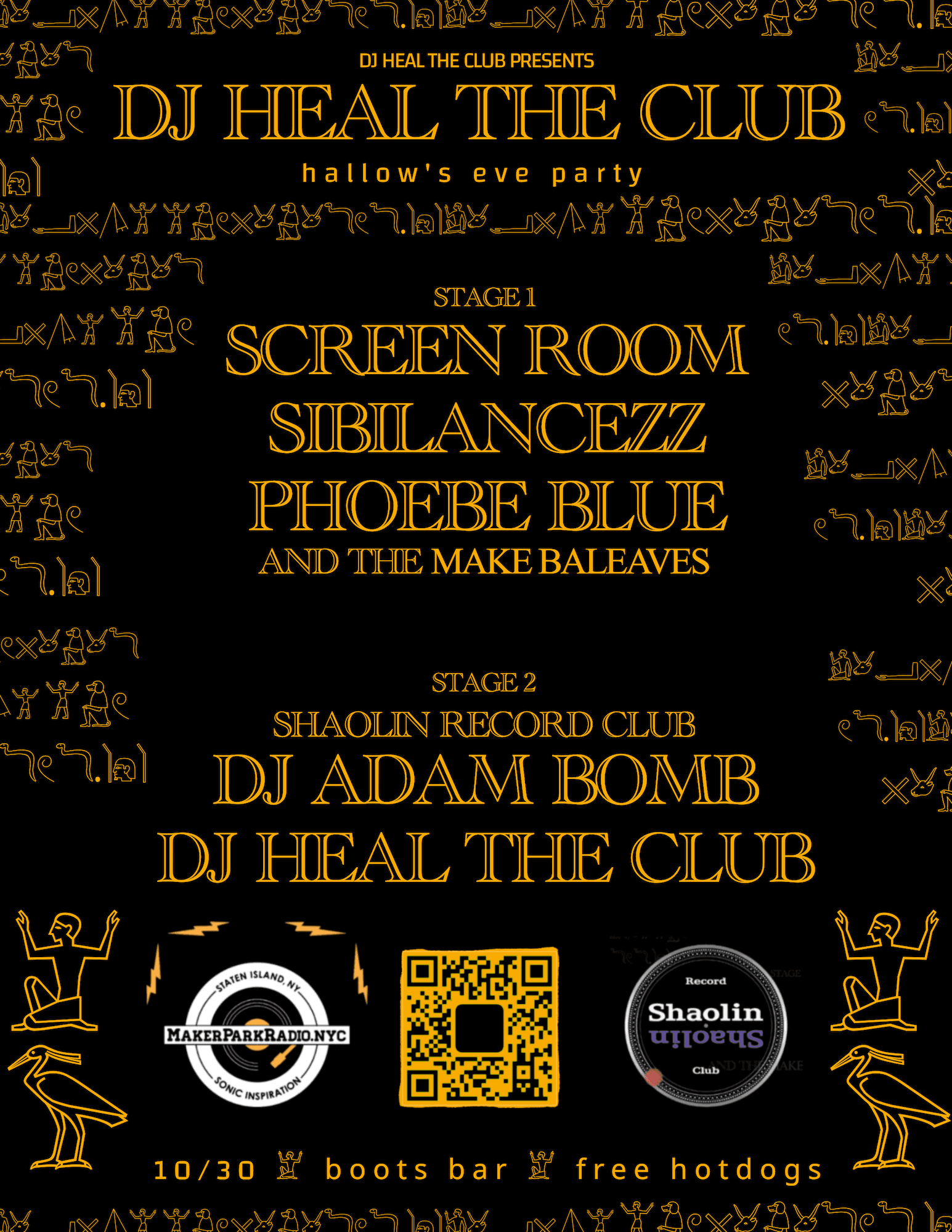 DJ heal the club's halloween party w/ Shaolin Record Club and Maker Park Radio