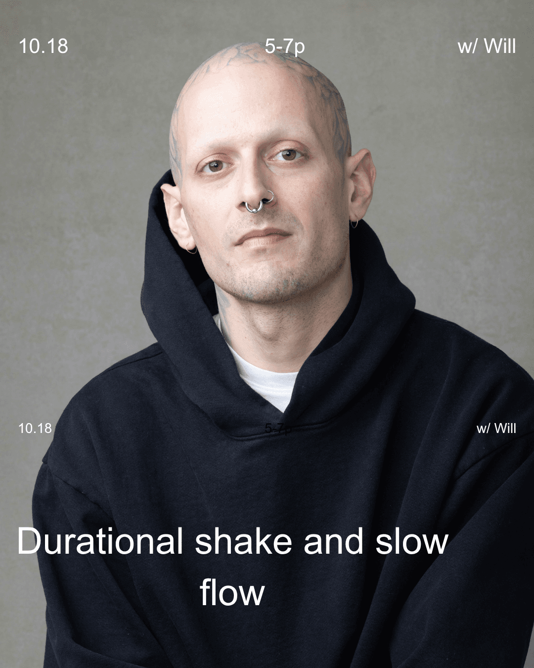 Durational shake + slow flow