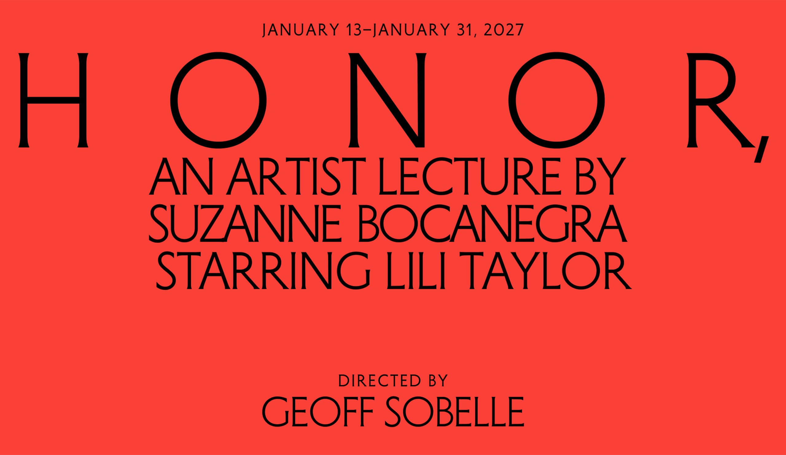 Honor, An Artist Lecture by Suzanne Bocanegra Starring Lili Taylor