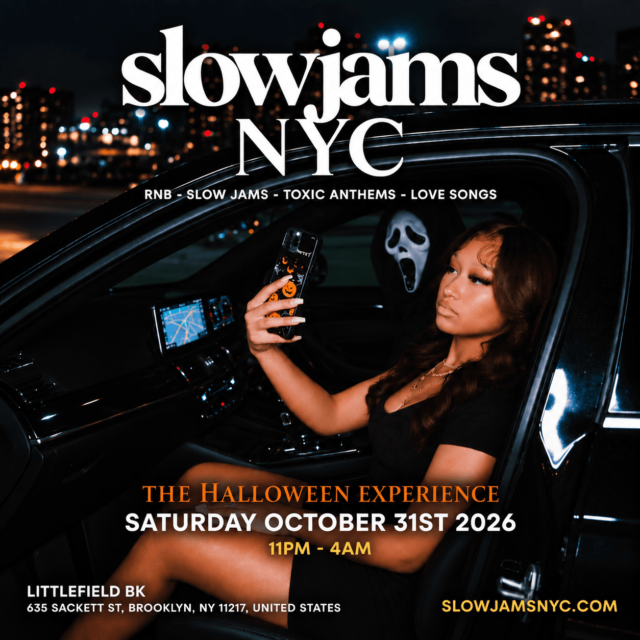 SLOW JAMS NYC – HALLOWEEN Slow Jams & RnB Party in Brooklyn