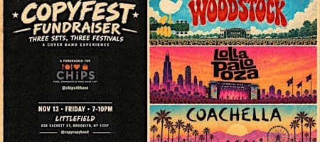 CopyFest Fundraiser: Three Sets, Three Festivals