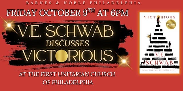 V. E. Schwab celebrates Victorious on Friday, October 9th at 6pm!